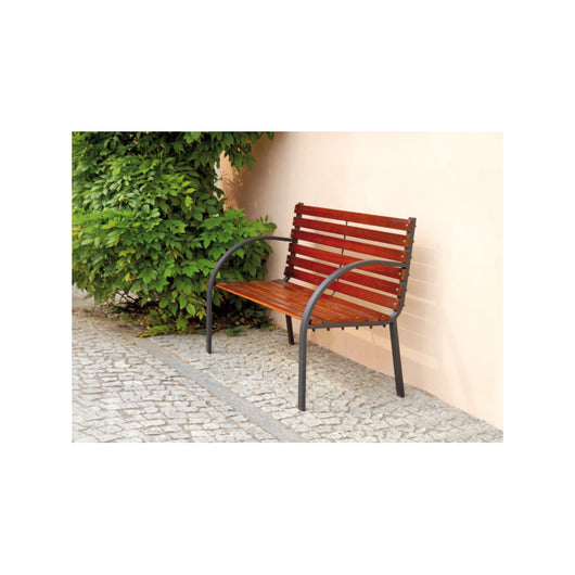 Panca Panchina Piccadilly MOIA in legno di rovere e metallo