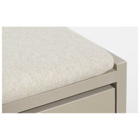 Panca Porta Scarpe Tortora Con Cuscino Seduta In Tessuto Beige