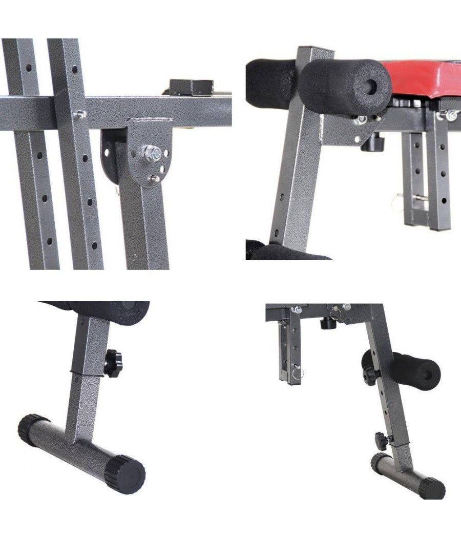 Panca Regolabile Multifunzione Piana Inclinata Pesi Addominali Bodybuilding         