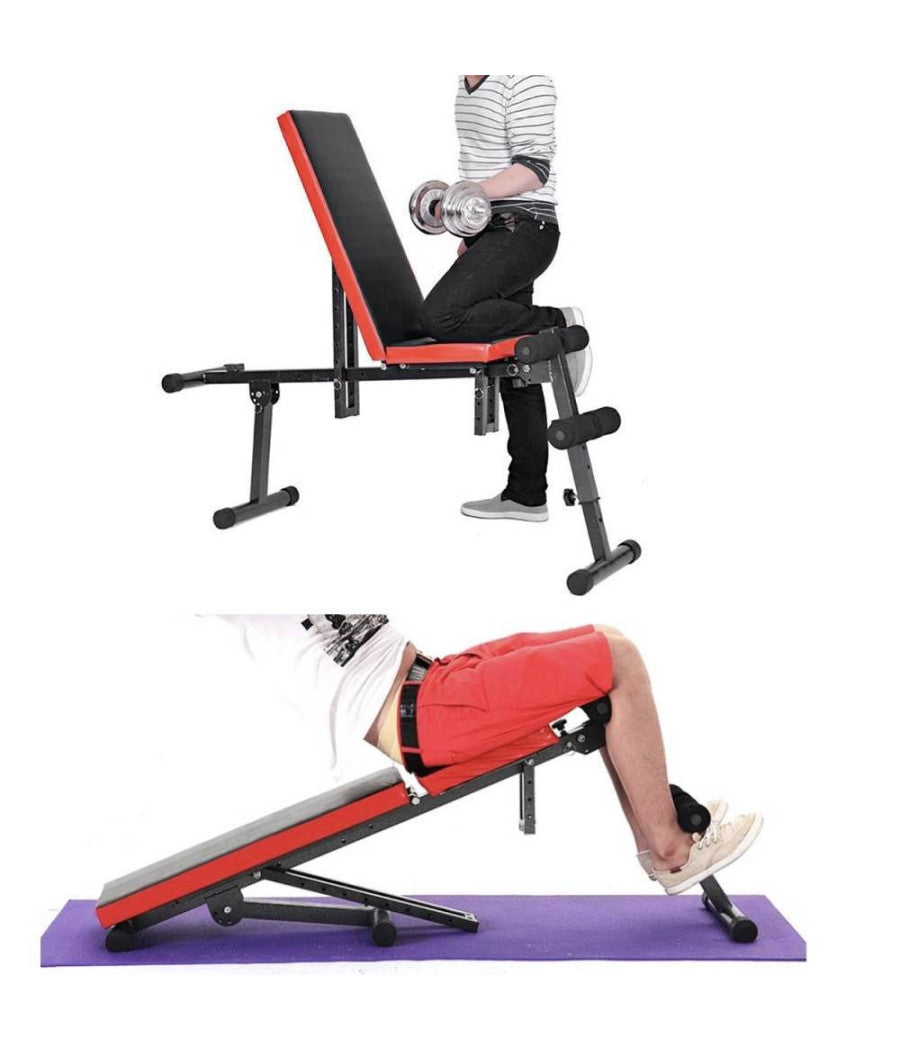 Panca Regolabile Multifunzione Piana Inclinata Pesi Addominali Bodybuilding         