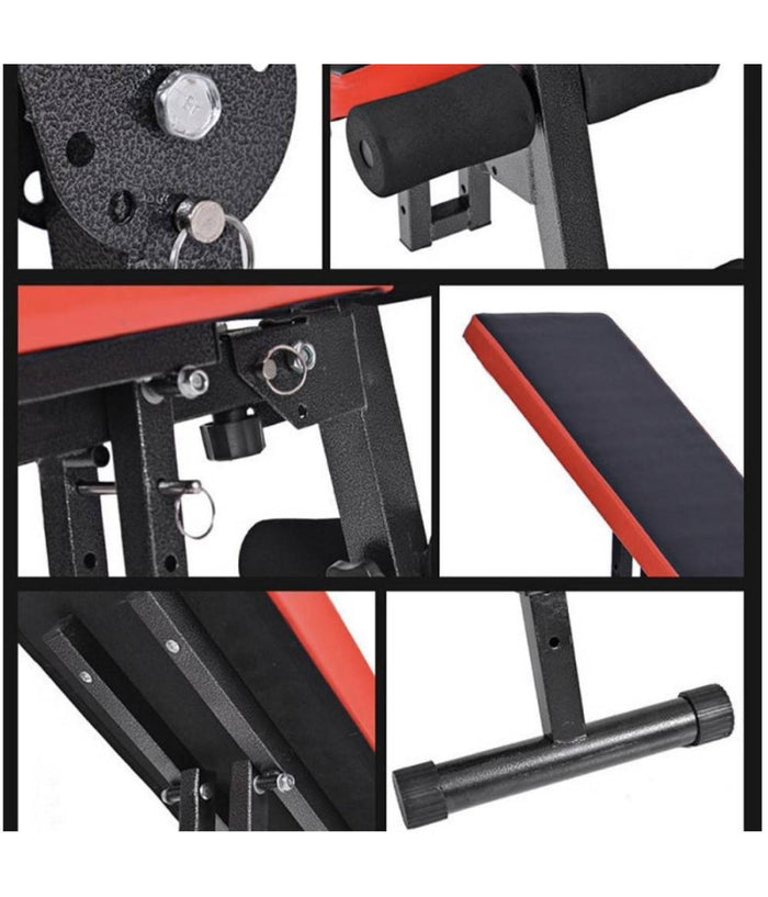 Panca Regolabile Multifunzione Piana Inclinata Pesi Addominali Bodybuilding         