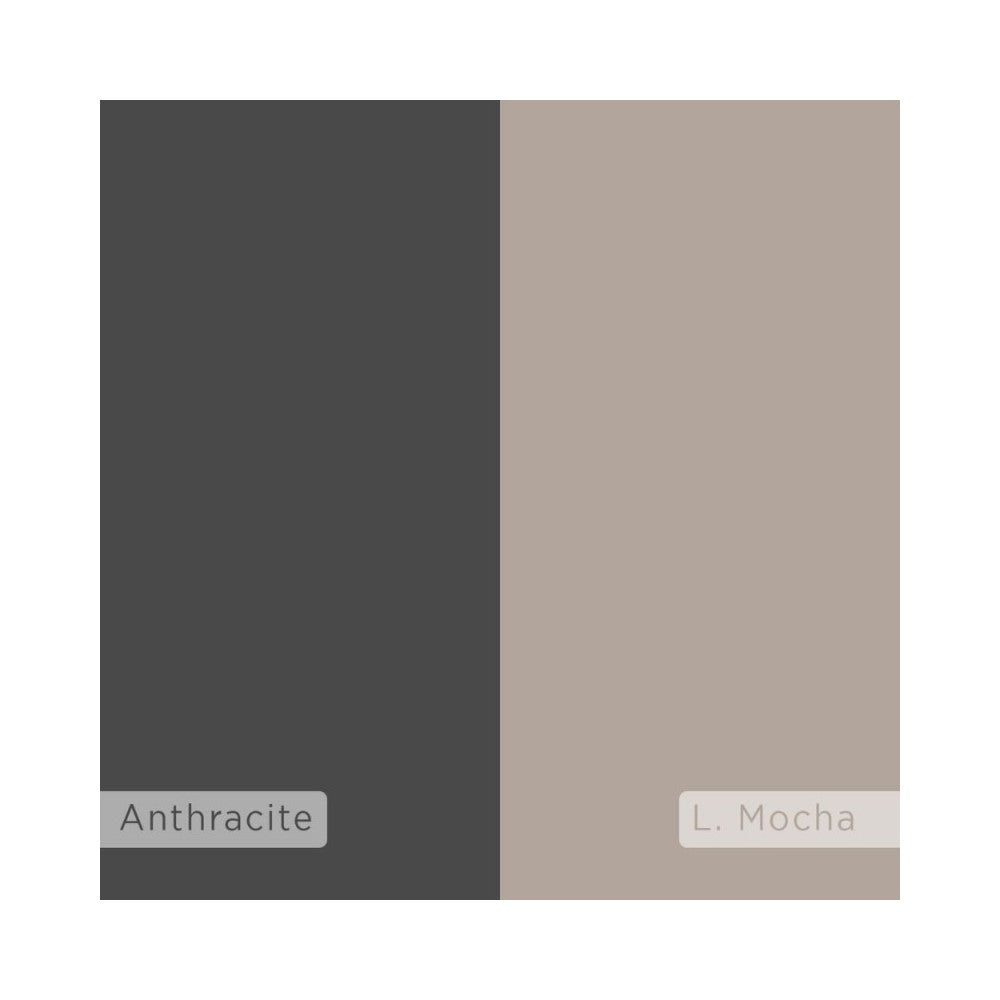 Panca scarpiera con anta e ripiani Sunno tortora e antracite 100x35x44