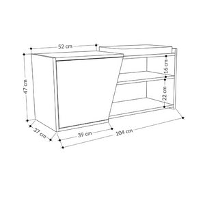 Panca scarpiera Fiona con struttura rovere e frontali antracite con cuscino