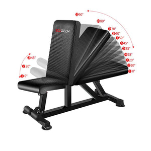 Boudech - THOR 250 -  Panca da fitness per allenamento con pesi e manubri ad inclinazione regolabile, design ultra ergonomico e solido telaio antiscivolo. Panca universale multifunzione con capacità di carico fino a 250 kg