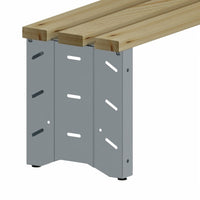 Panca da spogliatoio in metallo zincato con appendiabiti integrato cm. 200