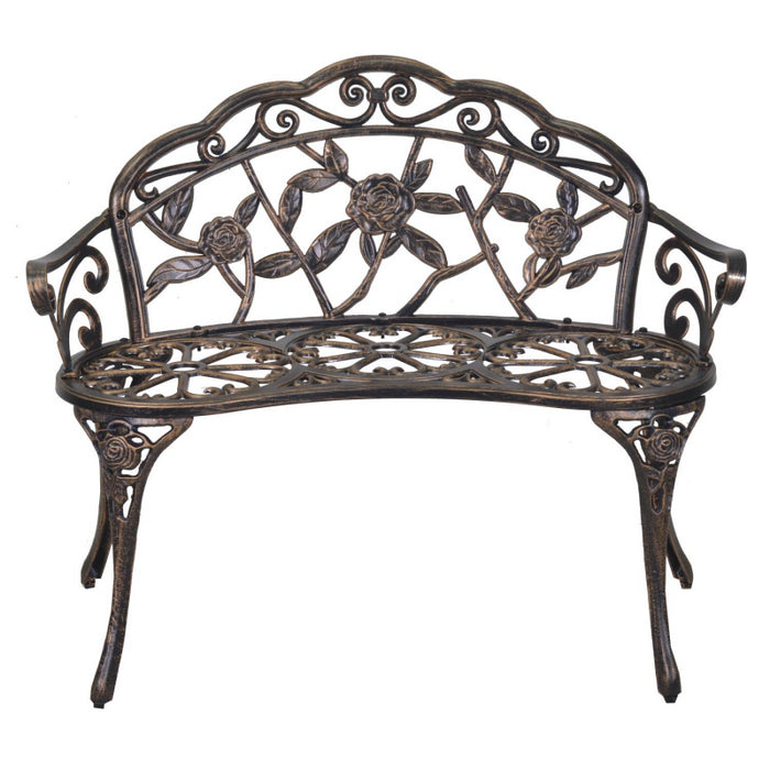 Panchina alluminio pressofuso Verona bronzo cm97x45h78