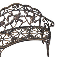 Panchina alluminio pressofuso Verona bronzo cm97x45h78