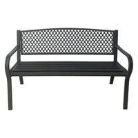 Panchina Ferro Battuto 124x62x79 Grigio Scuro