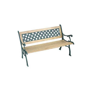 Panchina Ghisa/Legno Quadri cm 126 Vette 04777