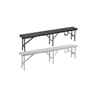 Panchina Levante polyrattan nera 180×25×H43 cm – outdoor