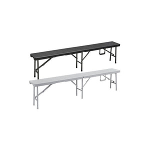 Panchina Levante polyrattan nera 180×25×H43 cm – outdoor