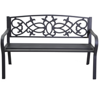 Panchina metallo pavia antracite cm 124x57h78