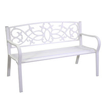 Panchina metallo pavia bianco cm124x57h78