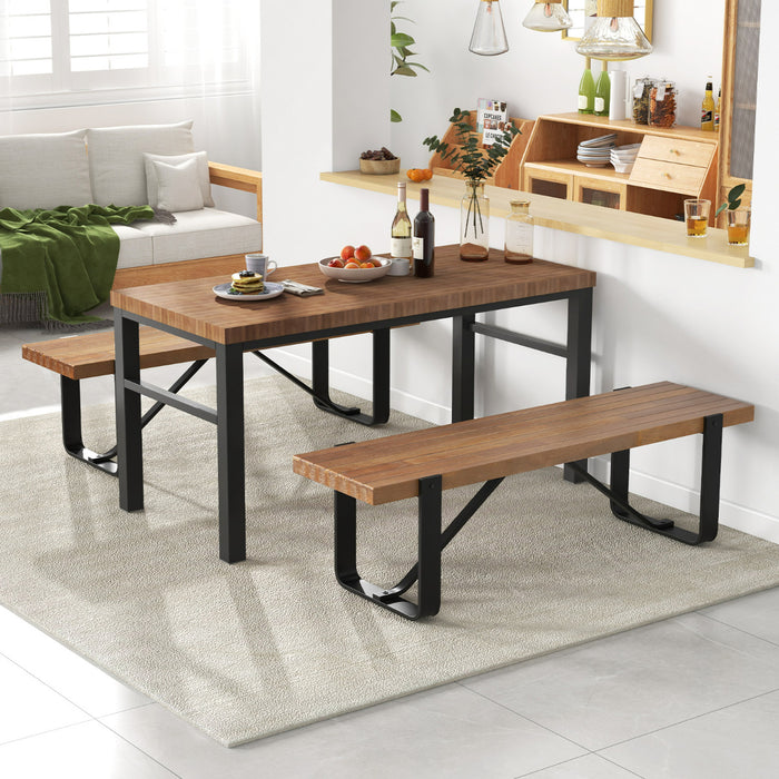 Panchina per ingresso lunga 152,5cm con struttura in metallo portata di 300kg, Panchina per corridoio in legno Naturale-Panchine