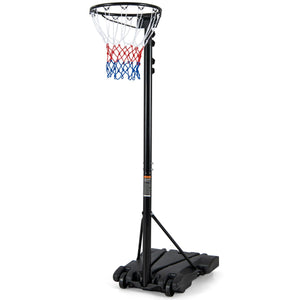 Canestro da basket altezza 260-305 cm Supporto mobile da basket con base ricaricabile 2 ruote resistenti agli agenti atmosferici 20_0008969
