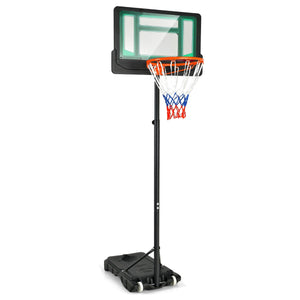 Canestro da basket per bambini altezza regolabile da 132 a 250 cm regolazione continua design verde PE e metallo 20_0012954