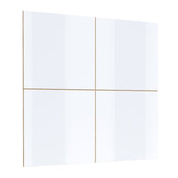 Pannelli murali decorativi bianco lucido su supporto in quercia. Collezione CLARA