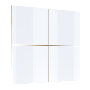 Pannelli murali decorativi bianco lucido su supporto in quercia. Collezione CLARA