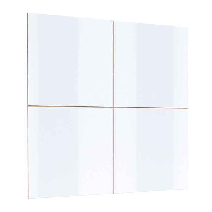 Pannelli murali decorativi bianco lucido su supporto in quercia. Collezione CLARA