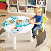 Pannelli da parete con attivit¨¤ a tema dinosauro in legno, Pannelli centro di attivit¨¤ educativo montato a parete Blu-Giocattoli educativi