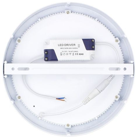 PANNELLO 18W PLAFONIERA faretto LED ROTONDO da ESTERNO luce Calda 3200k - Tech-It