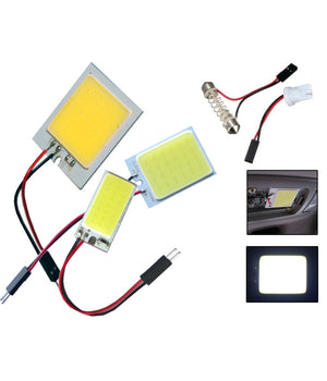 Pannello Led Cob Chip Luce Cortesia Interno Auto Adattatore T10         