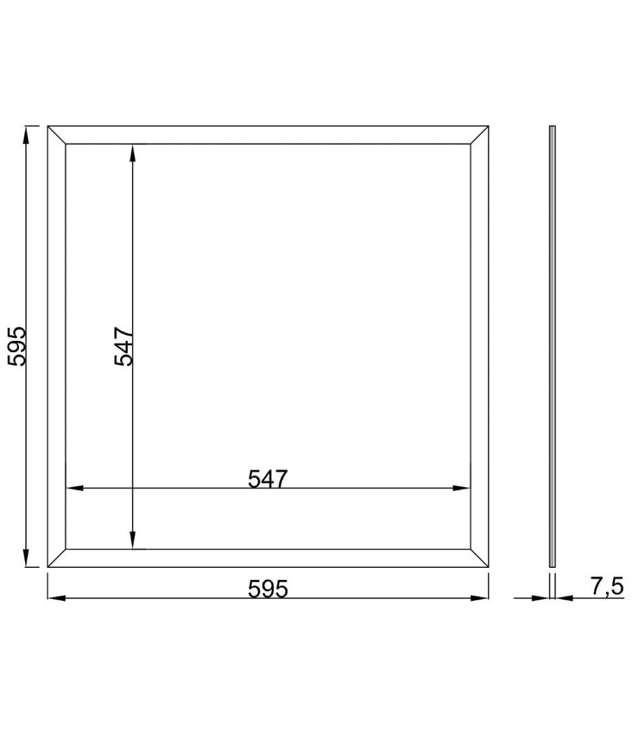 Pannello 48w Luce Led Quadrato 60x60 Cm Incasso Sospensione Plafoniera Bianco  -bianco Naturale      -