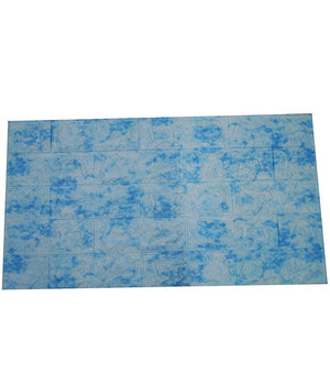 Pannello 77x70cm Mattoni Azzurro Carta Parati Pvc Mattoncini 3d Adesiva Muro         
