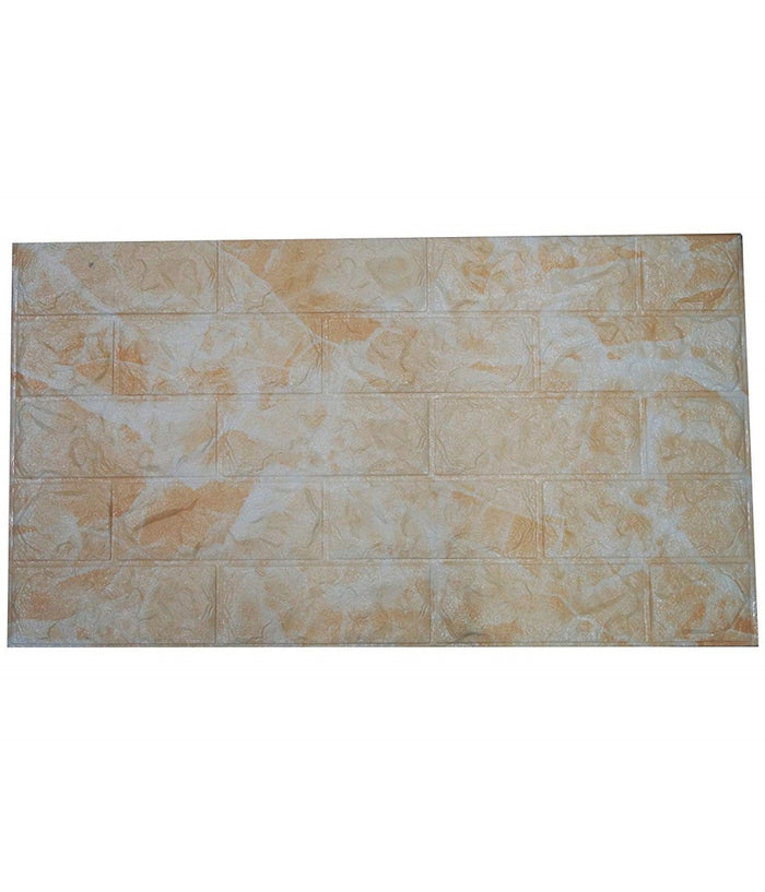 Pannello 77x70cm Mattoni Beige Carta Parati Pvc Mattoncini 3d Adesiva Muro         