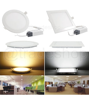 Pannello A Led Tondo O Quadrato 3 6 12 18 20 25w Ad Incasso Fredda Calda Neutra  -bianco Caldo-25 Watt -quadrato    -