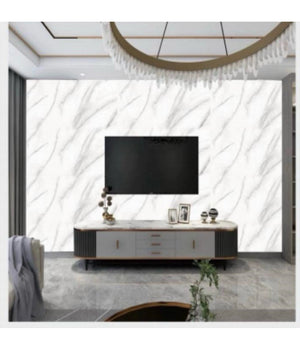 Pannello Adesivo Effetto Marmo Bianco Con Venature Pareti Paraschizzi 300 X 60cm         