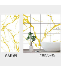 Pannello Adesivo Effetto Marmo Bianco Dorato Pareti Paraschizzi 300x60 Cm Stanza         