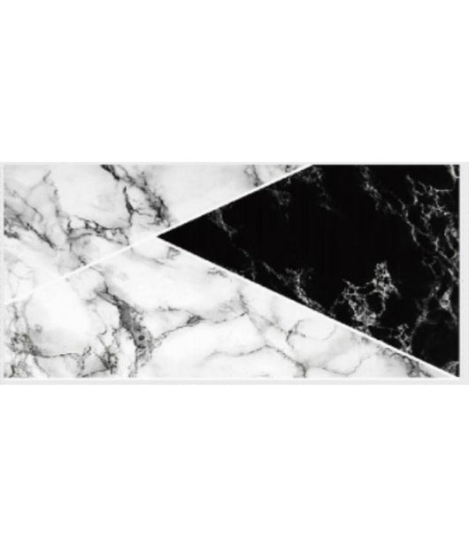 Pannello Adesivo Effetto Marmo Bianco Nero Pareti Paraschizzi 300 X 60 Cm Stanza         
