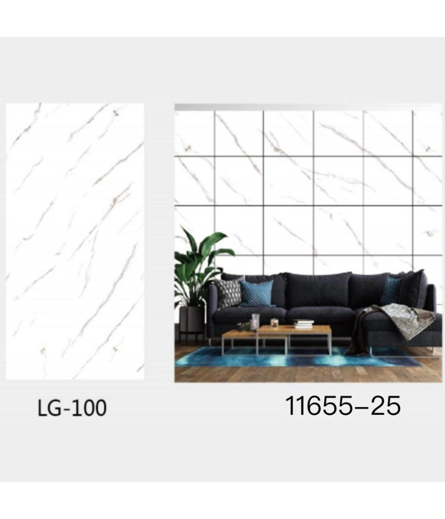 Pannello Adesivo Effetto Marmo Bianco Striato Pareti Paraschizzi 300x60cm Stanza         