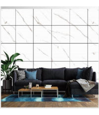 Pannello Adesivo Effetto Marmo Bianco Striato Pareti Paraschizzi 300x60cm Stanza         