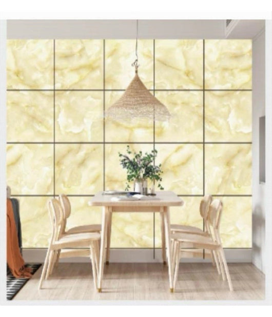 Pannello Adesivo Effetto Marmo Giallo Perlato Pareti Paraschizzi 300x60cm Stanza         