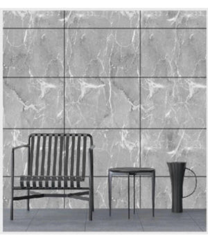 Pannello Adesivo Effetto Marmo Grigio Pareti Paraschizzi 300x60 Cm Stanza Cucina         