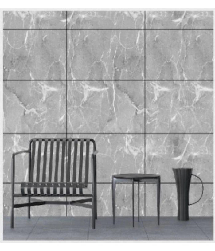 Pannello Adesivo Effetto Marmo Grigio Pareti Paraschizzi 300x60 Cm Stanza Cucina         