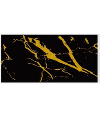 Pannello Adesivo Effetto Marmo Nero Striato Oro Pareti Paraschizzi 300x60cm Stanza         