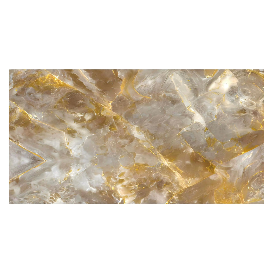 Pannello Adesivo Effetto Marmo Perlato Dorato 120x300cm Pareti Paraschizzi Stanza         