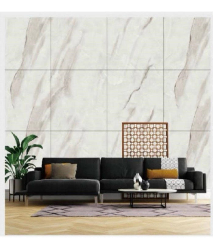 Pannello Adesivo Effetto Marmo Perlato Pareti Paraschizzi 300x60cm Stanza Cucina         