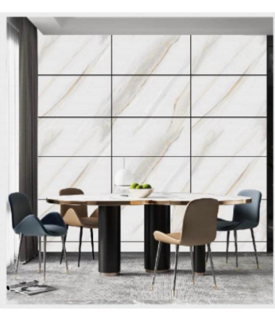 Pannello Adesivo Effetto Marmo Perlato Striato Pareti Paraschizzi 300x60cm Stanza         