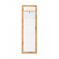 Pannello appendiabiti Wien 43 da ingresso rovere bianco