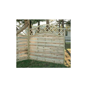 Pannello Barriera da Giardino Onda in Legno di Pino Impregnato Lasa 180x180 cm