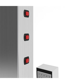 Pannello Colonna Doccia Cascata Pioggia Ugelli Idromassaggio Soffione Luci Led         