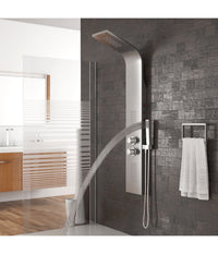 Pannello Colonna Doccia Cascata Pioggia Ugelli Idromassaggio Soffione Luci Led         