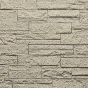 Pannello decorativo effetto pietra mattoni 3D set 12 pz 8,6 mt2 rivestimento murale in PU 120 x 60 x 2,5 Greige Tortora