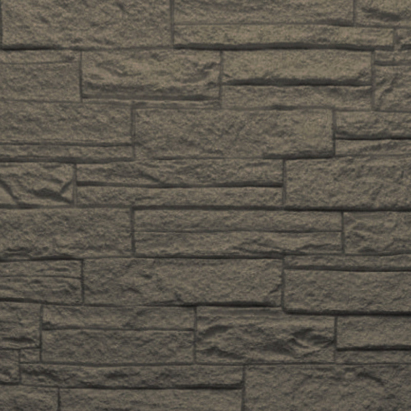 Pannello decorativo effetto pietra mattoni 3D set 12 pz 8,6 mt2 rivestimento murale in PU 120 x 60 x 2,5 Grigio Ardesia