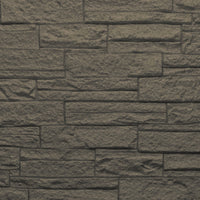 Pannello decorativo effetto pietra mattoni 3D set 12 pz 8,6 mt2 rivestimento murale in PU 120 x 60 x 2,5 Grigio Ardesia