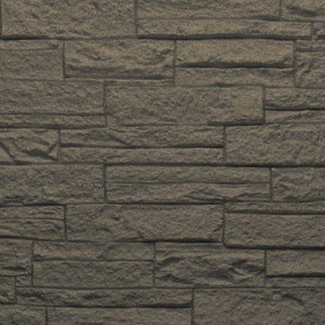 Pannello decorativo effetto pietra mattoni 3D set 12 pz 8,6 mt2 rivestimento murale in PU 120 x 60 x 2,5 Grigio Ardesia